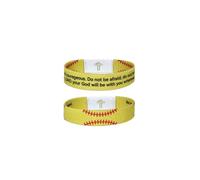 Flvkev Baseball Softball Football Soccer Volleyball Gifts Bible Verse Christian Scripture Bracelets Catholic Inspirational Religious Faith Gift, One Size, Nylon, no gemstone