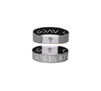 Flvkev Daily Bible Verse Bracelet Scan for Men Women, Wearable Bible Bracelet Christian Scripture Bracelets Catholic Inspirational Religious Faith Gifts, 6.8, Nylon, no gemstone