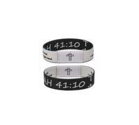 Flvkev Daily Bible Verse Bracelet Scan for Men Women, Wearable Bible Bracelet Christian Scripture Bracelets Catholic Inspirational Religious Faith Gifts, 6.8, Nylon, no gemstone