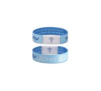 Flvkev Daily Bible Verse Bracelet Scan for Men Women, Wearable Bible Bracelet Christian Scripture Bracelets Catholic Inspirational Religious Faith Gifts, 6.8, Nylon, no gemstone