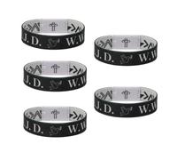 Flvkev WWJD Bracelets Set Daily Bible Verse Bracelet Scan for Men Women, What Would Jesus Do Bracelets Christian Scripture Bracelets Religious Wristbands for Fundraisers, One Size, beaded, no gemstone