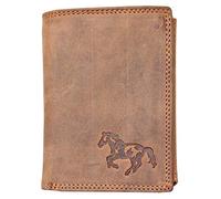 FLW-HL Natural Strong Genuine Leather Wallet with a Horse