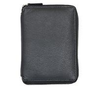 FLW Large Zip-around Genuine Leather Passport Holder and Card Case