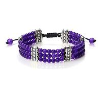 FLXHHX adjustable wrap beaded bracelets 4mm tiger eye stone malachite onyx chakra beads bracelets & bangle women men yoga gifts