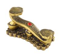 FLXHHX Copper Ornaments Chinese-style Home Ruyi Metal Ornaments Creative Office Ruyi Decorations Study Desktop Crafts Desktop Decorations，One Color B