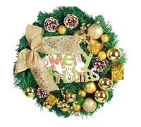 FLXHSA 15.7 Inch Christmas Wreath Christmas Wreath for Winter Festive Christmas Party Decorations Lambs Ear Wreaths for Front Door (B, One Size)