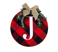 FLXHSA 1Pcs Set Joy Sign Garland Wreath Home Party Xmas Wall Hanging Ornaments Snowman Door Decorations Hanging Outdoor (A, One Size)