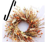 FLXHSA 24 inch artificial fall-autumn wreath, autumn wreaths for the front door outside with maple leaf and berry, Halloween Easter Thanksgiving wreath for the front door (with 15-inch thought hook