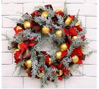 FLXHSA Artificial Wreath, Christmas Wreath Christmas Decorations Thief Stole Christmas Burlap Wreath Handmade Floral Front Door Wreath Santa Home