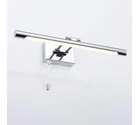 FLXHSA Bathroom Mirror Lights Chrome Vanity Cabinet Wall Lamp with Pull Cord Toilet(4000K,60cm)