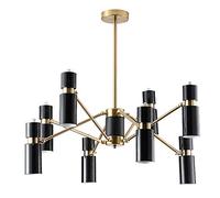 FLXHSA Chandelier Pendant Lights,Sputnik During Lighting,Livingroom Dining Room,Chandelier Chic Ceiling Light,G9 Post- Chandelier-Gold and black 8