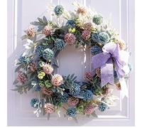 FLXHSA Christmas Wreaths for Front Door Artificial Hydrangea Flower Wreath Home Garden Front Door Walls Window Hanging Fake Flower Garland for Wedding Decoration Floral,A