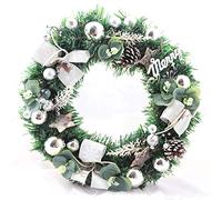 FLXHSA Christmas Wreaths Front Door Windows Wall Outdoor Merry Christmas Decorations Garland Artificial Pine Ornaments,A