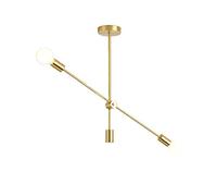 FLXHSA Creative Magic Beans Molecular,E27 Nordic All Copper Light Luxury,Living Room Bedroom Dining Room,Minimalist Personality Lines Art Lights-Copper 2t