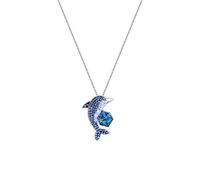 FLXHSA Dolphin Femininity Clavicle Chain Crystal Pendant Gift