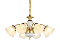 FLXHSA E27 American Country Ceramics,Living Room Lights,Master Bedroom Lights,Study Lighting, European Atmosphere Pure Copper Pastoral -Copper 8t