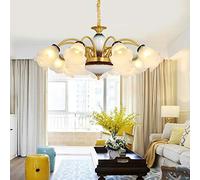 FLXHSA E27 American Country Ceramics,Living Room Lights,Master Bedroom Lights,Study Lighting, European Atmosphere Pure Copper Pastoral -Copper 15t