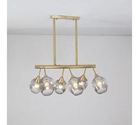 FLXHSA E27 Nordic All Copper Lamp, Magic Bean Molecular Chandelier,Minimalist Creative Personality Chandelier,Bar Living Room Dining Room Bedroom-Soot cover 55 * 25cm