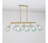 FLXHSA E27 Nordic All Copper Lamp, Magic Bean Molecular Chandelier,Minimalist Creative Personality Chandelier,Bar Living Room Dining Room Bedroom-Blue cover 75 * 25cm