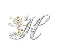 FLXHSA Girls accessories For Women, Lovely Crystal A B C D E F G H Letters Flower Necklaces, Necklace, Fairy Tinkerbell Jewelry Birthday Gift