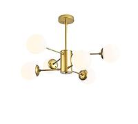 FLXHSA Globe During Light Lamps Nordic Branch Sputnik Chandelier Molecule Adjustable Glass Shade,E27 Creative Molecular Light,Glass Light,Magic Bean Chandelier-Gold. 6 head