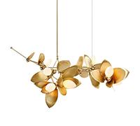FLXHSA Living Room Dining Decoration Designer,G4 Postmodern Osmanthus,Italy Light Luxury All Copper Creative -Copper 120cm