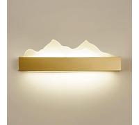 FLXHSA Mount Fixture Wall Lamp Creative with Mountain Peaks Acrylic Shade Indoor Decor Warm Light 3000K for Room Bedroom Living Room/Black/40Cm(Gold,80Cm)