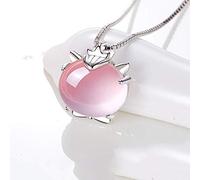 FLXHSA Necklaces for Women Girls Constellation Necklace Year Of The Horse Clavicle Chain Pink Crystal Pendant Necklace Jewelry, Birthday Gifts For Women, 18" Choker Necklaces Household
