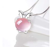 FLXHSA Necklaces for Women Girls Constellation Necklace Year of the Year of the Dragon Clavicle chain pink crystal Pendant Necklace Jewelry, Birthday Gifts for Women, 18" Choker Necklaces Household