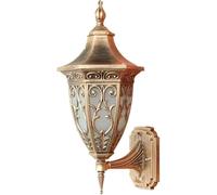 FLXHSA Outdoor European Style Waterproof Courtyard Lamp Home Villa Entrance Balcony Landscape Wall Contemporary(Warm Light)