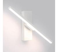 FLXHSA White Bathroom Vanity Adjustable Indoor Mount Light, Minimalist Long Strip Wall Lamp for Bedroom Bedside Hallway Living Room, 30cm/40cm/50cm/60cm(3 Color Mode,30cm)