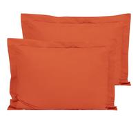 FLXXIE Microfiber Standard Pillow Shams Set of 2, Burnt Orange | 20x26 Inches Soft Pillow Covers with Envelope Closure, Fade, Machine Washable, Wrinkle and Shrinkage Resistant