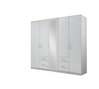 Fly 5 Door 4 Drawer Wardrobe White