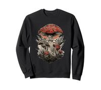 Fly Agaric Art Vintage Forest Mushroom Illustration Sweatshirt