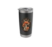Fly Agaric Mushroom Crescent Moon Mystical Forest Art Stainless Steel Insulated Tumbler