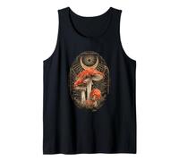 Fly Agaric Mushroom Crescent Moon Mystical Forest Art Tank Top