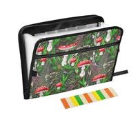 Fly Agaric Mushrooms Plants Expanding File Folder A4,13 Pockets File Organiser, Paperwork A4 Plastic Wallet Document Storage Expander for School,Office and Home