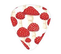Fly Agaric Red Mushrooms,12 Pcs Guitar Pick,3 Different Thickness Plectrums for Acoustic Guitar Bass Ukulele (0.46mm 0.96mm 0.71mm)