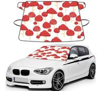 Fly Agaric Red Mushrooms, Car Windshield Cover, Protective Windscreen Cover - Snow Ice Sun UV Dust Water Resistant - Fit for Most Cars