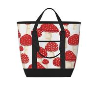 Fly Agaric Red Mushrooms,Lunch Bags Large Capacity Insulated Tote Bag For Women Men Work Picnic Travel