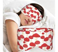 Fly Agaric Red Mushrooms Pattern, Sleep Mask for Home Travel, Full Eye Covers Light Blocking Eye Mask Sleep Eye and Ear Muffs