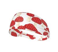 Fly Agaric Red Mushrooms,Sports Sweatband for Unisex Multi Headband Elastic Exercise Hairband