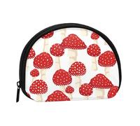 Fly Agaric Red MushroomsSmall Makeup Sanitary Napkin Storage Bag,Women's Cosmetic Coin Purse