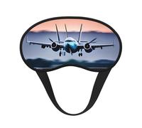 Fly Airplane Print Adults Soft Washable Eye Mask for Light Blocking Nap Face Sleeping Travel Cover