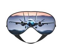 Fly Airplane Print Soft Eye Mask Beneficial Block Light Nap Night Use Travel Camping Meditation Yoga