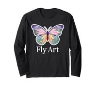 Fly Art Butterfly Nature Calm Serene Boho Peaceful Long Sleeve T-Shirt