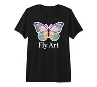 Fly Art Butterfly Nature Calm Serene Boho Peaceful Premium T-Shirt