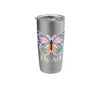 Fly Art Butterfly Nature Calm Serene Boho Peaceful Stainless Steel Insulated Tumbler