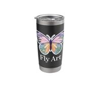 Fly Art Butterfly Nature Calm Serene Boho Peaceful Stainless Steel Insulated Tumbler
