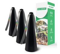 Fly Away - 3 Pack Outdoor Fly Repellent Fan, Outside or Inside Table use, Restaurant, Barbeque, Events, Deter Flies, Wasps, Bees, Other Moscas and Bugs Away, Battery Operated, Tabletop, Hanging Hook.